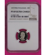 1977 Panama PF 69 Ultra Cameo Proof 10 Centesimos NGC Certified Graded S... - $70.92 CAD