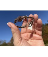 B6 .925 argentium sterling silver bangle with rhodonite  - $78.12 CAD
