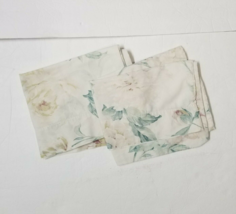 2 Floral Standard Pillowcases Pale Roses Muted Colors Lightweight Dan River - £5.91 GBP