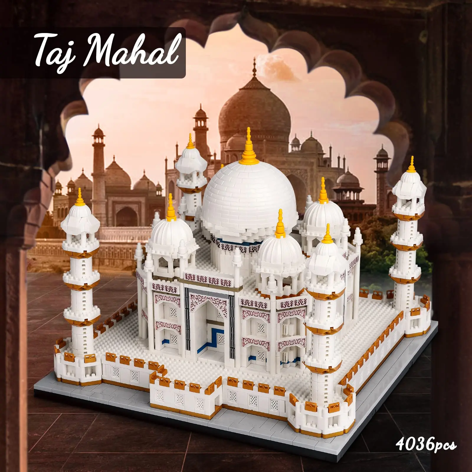 Micro Mini Blocks Taj Mahal Building Set Architecture Toy Display Model Kit Gift - £63.89 GBP+