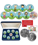 PEANUTS GANG Snoopy 1976 IKE Eisenhower US Dollar 9-Coin Set with Box - £59.06 GBP