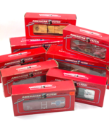 Lot of 8 American Flyer Trains S Gauge Vintage Caboose &amp; Boxcar FlatCar ... - $158.39