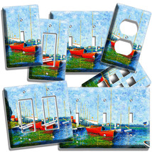 Claude Monet Red Boats Lake Painting Light Switch Outlet Wall Plates Hd Room Art - £9.10 GBP+