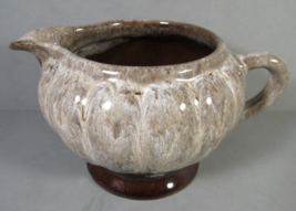Canada Pottery Pitcher-Jug &quot;Evangeline&quot; Drip Brown Glaze 2.75&quot; x 5.25&quot; #... - £8.57 GBP