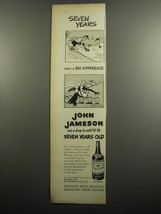 1951 John Jameson Whiskey Ad - Seven years make a big difference - Ice Skating - £14.59 GBP