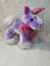 Dan Dee Purple Unicorn Plush Stuffed Animal Toy Valentine&#39;s Day - £3.11 GBP