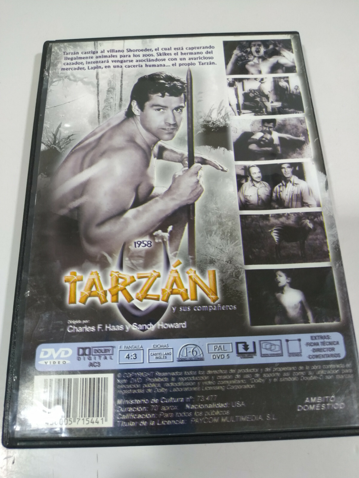 Tarzan Y Sus Companions Gordon Scott Eve Brent DVD Spanish English Region All Am Item image 2