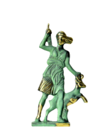 Greek Statue of Goddess Artemis with Deer from brass  19cm x 10cm - £87.64 GBP