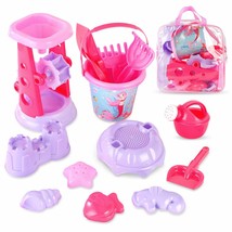 Liberty Imports Pink Princess Sand Wheel Beach Set Toy with Zippered Bag for Gir - £30.66 GBP