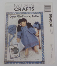 MCCALLS CRAFTS PATTERN #M4333 SOPHIE RAGTIME DOLL EMBROIDERY &amp; HORSE UNC... - $7.99