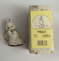 Precious Moments Ornament When The Skating&#39;s Ruff Try Prayer Dog 1996 - $10.00