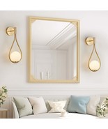 Golden Wall Sconces: Mid-Century Modern Set - $142.99