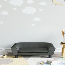 vidaXL Kids Sofa Dark Grey Velvet, solid pine wood, plastic, foam Mini - $132.44