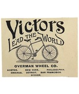 Victors Bicycles 1894 Advertisement Victorian Overman Bike Lead World #3... - $28.04 CAD
