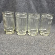 Set of 4 Line Lites by Anchor Hocking Clear Highball Drinking Glasses 12 Fl Oz - £17.40 GBP