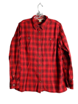 Duluth Trading Co. Plaid Flannel Long Sleeve Button Down Shirt 106803 Mens Large - £15.08 GBP