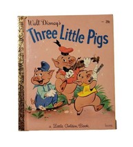 Walt Disney&#39;s  Three Little Pigs  A Little Golden Book  1948 VGUC - £9.60 GBP