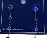 Belk Silverworks Sterling Silver Blue Gemstones Drop Earrings NEW - $14.24