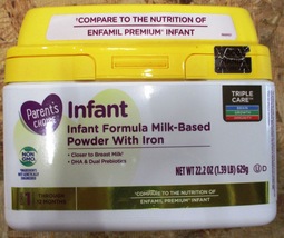 Parent&#39;s Choice Non-GMO Premium Infant Formula with Iron, 22.2 oz Exp Mar 2024 - £11.88 GBP