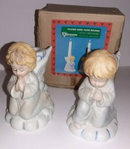 Praying Angels On Clouds Candle Holders Christmas Around The World Set - £6.25 GBP