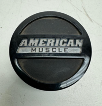 AMERICAN MUSCLE BLACK WHEEL CENTER CAP P/N C-569-B GENUINE OEM WHEEL HUBCAP - £14.70 GBP