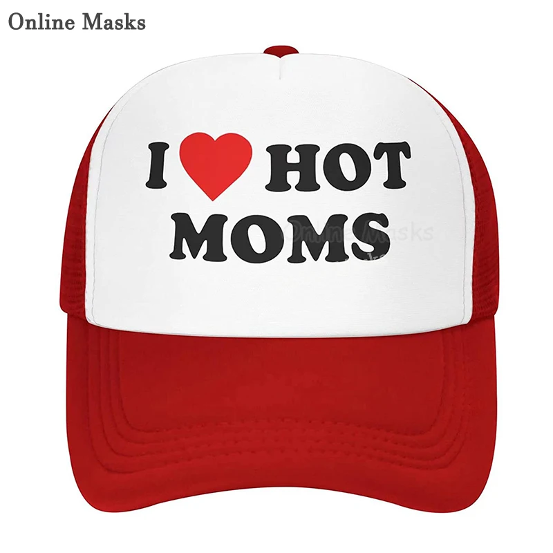 I Love Hot Moms Bucket Hat Unisex Adult I Heart Hot Moms Adjustable Baseball Cap - £13.23 GBP
