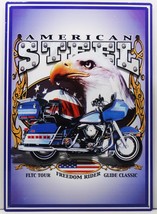 American Steel Freedom Rider  FLTC Tour Glide Patriotic Motorcycle Metal... - £11.72 GBP