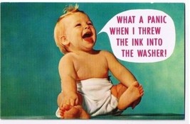 Comic Postcard Baby Panic Ink In Washer - £1.72 GBP