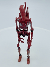 Star Wars Battle Droid Arena Battle Red Variant Action Figure Battle Damaged - £5.98 GBP
