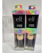 (2) Fair 140 W ￼e.l.f. Camo CC Creme Color Correcting Medium-Full Founda... - $8.99