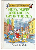 VINTAGE 1988 Disney Huey Dewey Louie Day in the City Hardcover Book  - £11.86 GBP