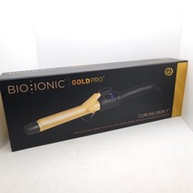 NEW Bio Ionic Gold Pro 24K Ceramic Curling Iron 1&quot;. NEW Professional Sal... - $43.51