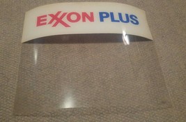 Vintage Exxon Extra Curved Plastic Pump Front Window Display Cover Sign - £31.45 GBP