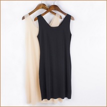 Black or Nude V Neck Soft Chiffon Sheath Mini Length Slip For Transparent Gowns image 4