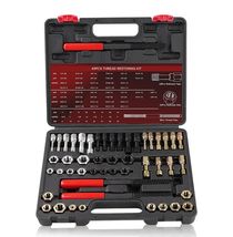49PCS Thread Chaser and Repair Kit with 22 Taps, 24 Dies, 3 Files for UN... - $57.72