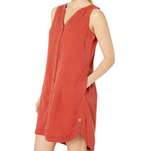 New Womens NWT PrAna L Talton Dress Pockets Patina Red Buttons Soft Slee... - £107.95 GBP