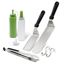 Metal Spatula Set of 4 - Griddle Accessories kit - Grill Flat Spatula Pa... - $43.54