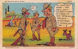Sarg Gave Me Th&#39; Works WWII 1942 Junction City Kansas KS Comic Postcard C21 - £2.39 GBP