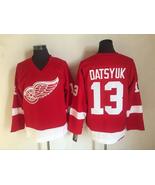 Red Wings #13 Pavel Datsyuk Jersey Old Style Uniform Red - £46.75 GBP