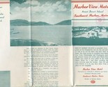 Harbor View Motel Brochure Mount Desert Maine 1960&#39;s - £11.82 GBP