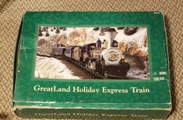 GreatLand Holiday Express Train G Scale 1995 BLUE New Bright Complete, EUC works - £58.39 GBP