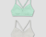 Two (2) Hanes Girls&#39; Seamless On the Go Comfort Racerback Bra Small 6-6X... - $11.30