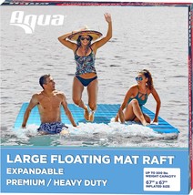 Heavy Duty Floating Island Pad With Expandable Zippers And A Navy/White ... - £94.34 GBP