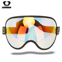 Retro Motorcycle Goggles Bubble Visor Outside Riding Uv Protection Windshield Co - £39.11 GBP+