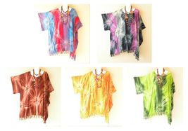 KG108 Tie Dye Summer Tunic Plus Kimono Poncho Hippy Women Blouse Top up ... - $24.90