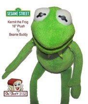 Kermit the Frog 16 inch Plush Toy Disney Sesame Street - Stuffed Animal - £7.95 GBP