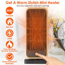 500W Electric Space Heater Portable Overheat Protection Ceramic Heater for Home - £36.16 GBP