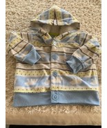 Just One You Boys Blue White Polar Bears Fleece Hoodie Jacket Buttons 9 ... - $6.65 CAD