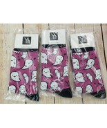 3 Pack Yo Sox Purple Women&#39;s Halloween Ghosts Crew Socks Size 6-10 - £19.66 GBP