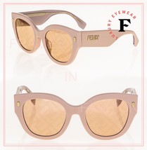 FENDI ROMA Rose Pink Brown 0452 Print Mirror Logo Oversized Ff0452FS Sunglasses - £292.80 GBP